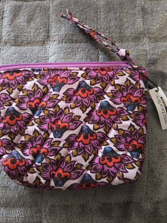 Vera Bradley Handbags - NWT Vera Bradley Purple Floral Quilted Zip-Top Pouch